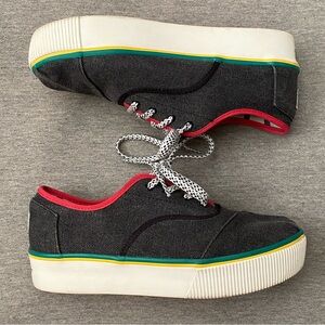 TOMS Canvas Multi Color Platform Sneakers